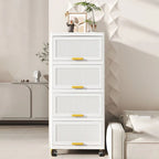 Kitchen Cabinet, Flip Open Storage Box With Wheels, Movable Storage Cabinet, Kitchen Shelf, Movable Storage Box-White