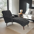 Chaise longue trapuntata in similpelle PU con cuscino