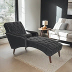 Chaise longue trapuntata in similpelle PU con cuscino