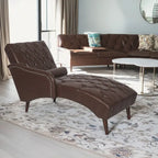 Chaise longue trapuntata in similpelle PU con cuscino