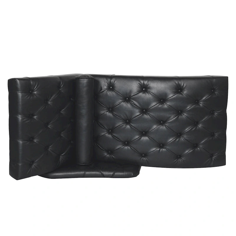 Chaise longue trapuntata in similpelle PU con cuscino