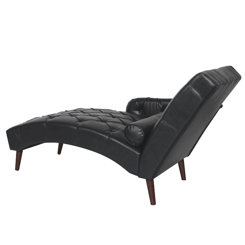 Chaise longue trapuntata in similpelle PU con cuscino