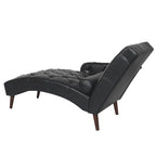 Chaise longue trapuntata in similpelle PU con cuscino