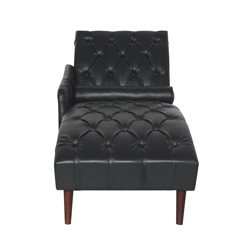 Chaise longue trapuntata in similpelle PU con cuscino