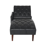 Chaise longue trapuntata in similpelle PU con cuscino