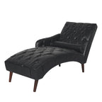 Chaise longue trapuntata in similpelle PU con cuscino