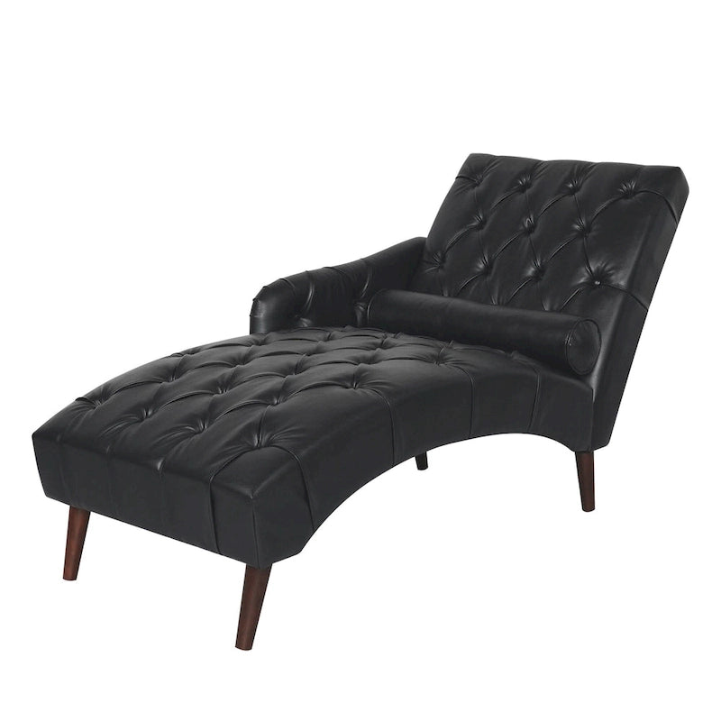 Chaise longue trapuntata in similpelle PU con cuscino