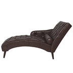Chaise longue trapuntata in similpelle PU con cuscino
