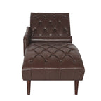 Chaise longue trapuntata in similpelle PU con cuscino