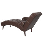 Chaise longue trapuntata in similpelle PU con cuscino