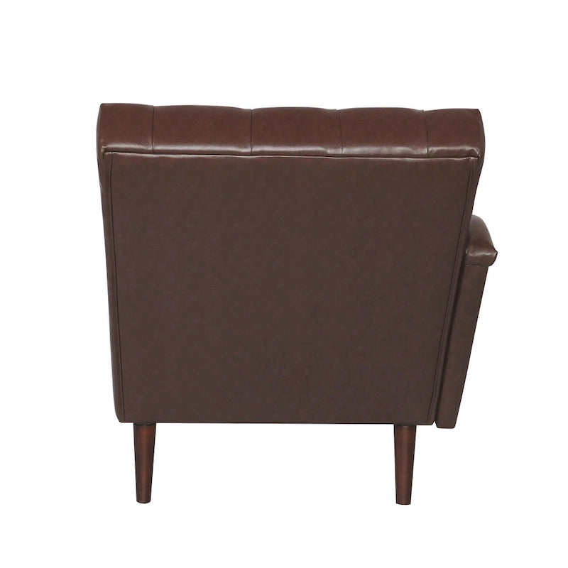 Chaise longue trapuntata in similpelle PU con cuscino