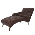 Chaise longue trapuntata in similpelle PU con cuscino