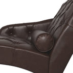 Chaise longue trapuntata in similpelle PU con cuscino