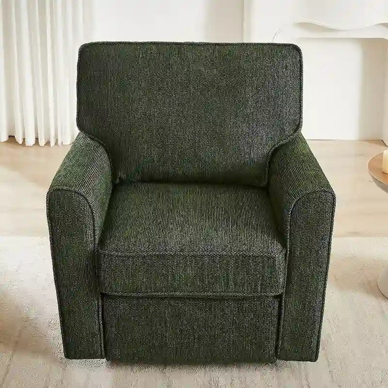 Poltrona d'accento girevole a pozzetto con tasche laterali