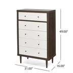 Kommode im Mid-Century-Stil mit 5 Schubladen