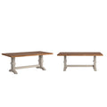 Two-Tone Rectangular Dining Table with Wood Top