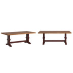 Two-Tone Rectangular Dining Table with Wood Top