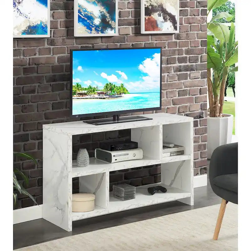 Meuble TV console avec étagères pour téléviseurs jusqu'à 55 pouces