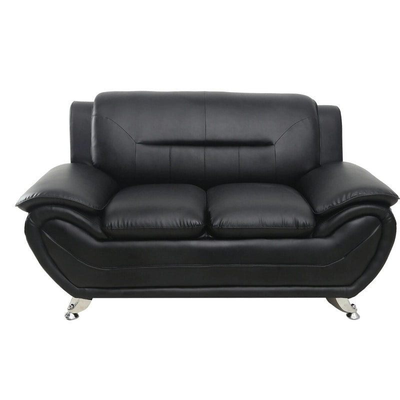 Bonded Leather Upholstered Loveseat