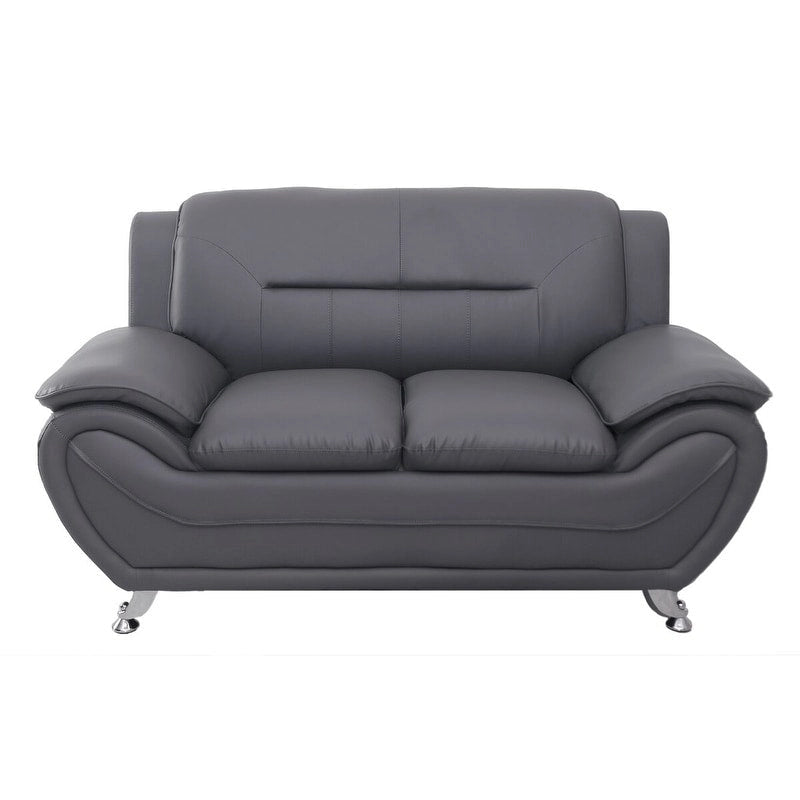 Bonded Leather Upholstered Loveseat