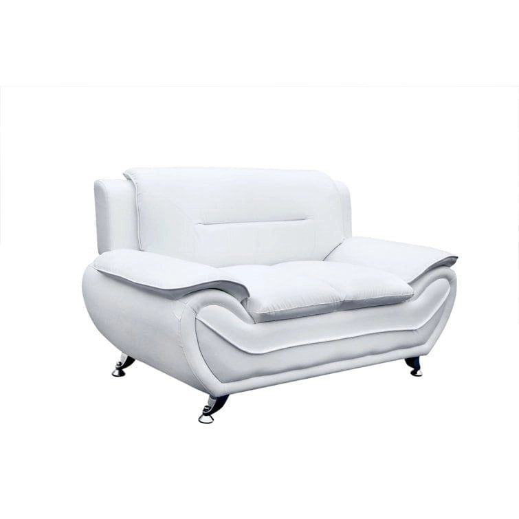 Bonded Leather Upholstered Loveseat