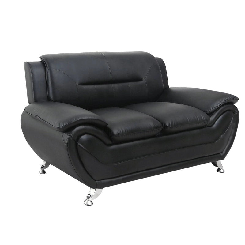 Bonded Leather Upholstered Loveseat
