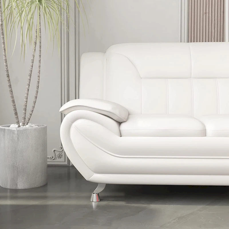 Bonded Leather Upholstered Loveseat