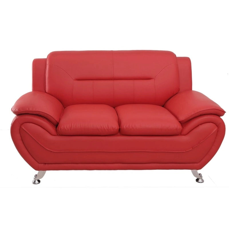 Bonded Leather Upholstered Loveseat