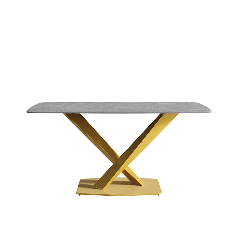 Marble-patterned dining table