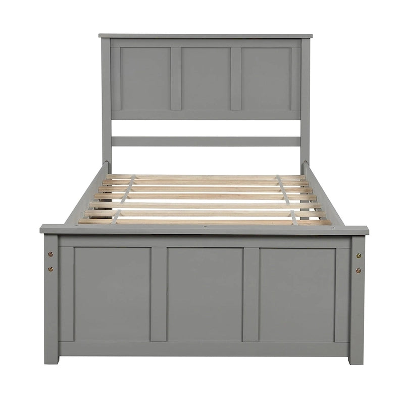 Twin Platform Bed with Pull-Out Trundle