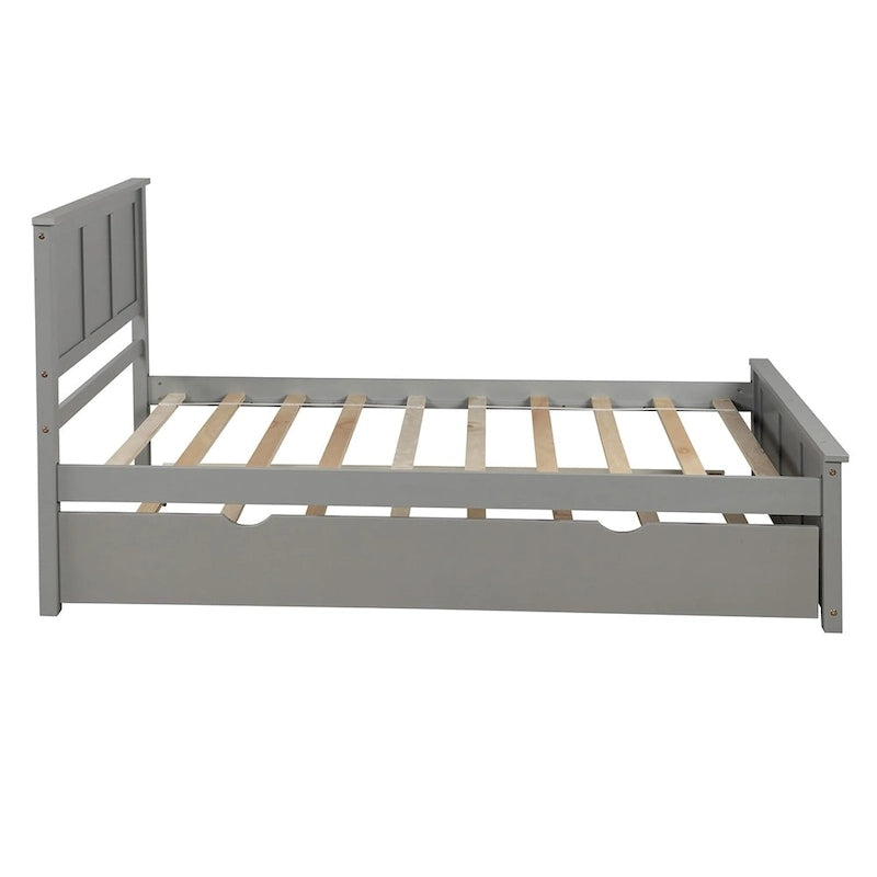 Twin Platform Bed with Pull-Out Trundle