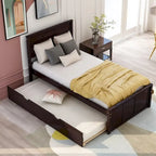 Twin Platform Bed with Pull-Out Trundle