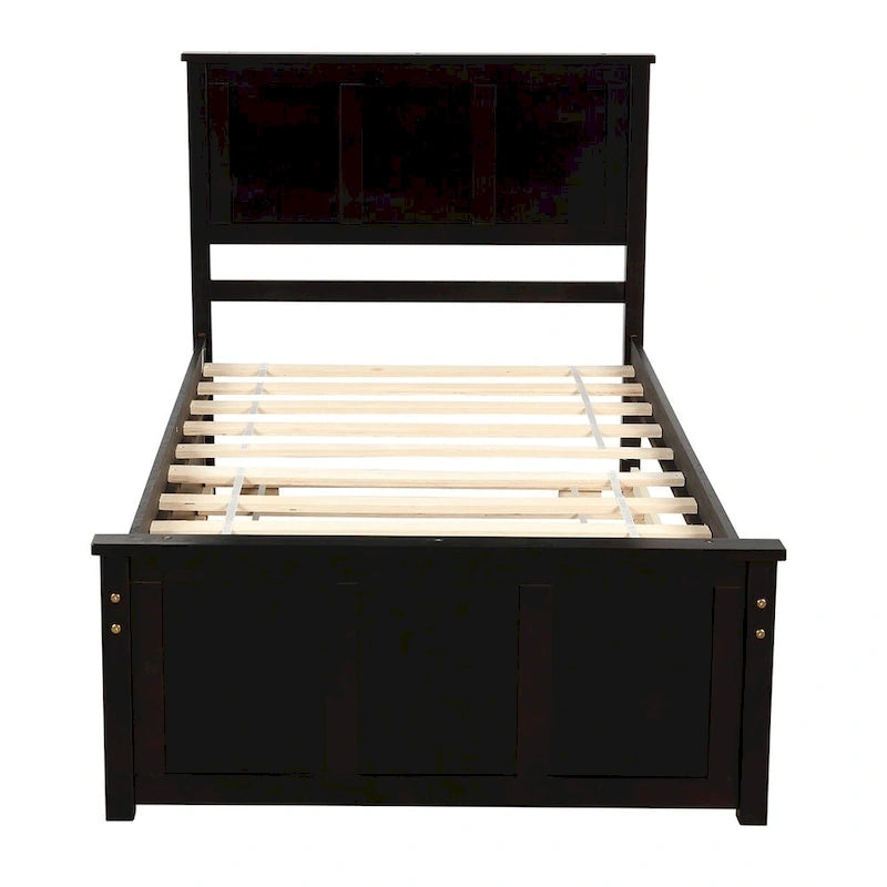 Twin Platform Bed with Pull-Out Trundle