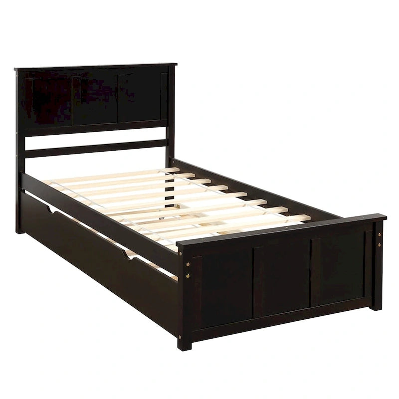 Twin Platform Bed with Pull-Out Trundle