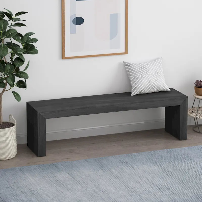 Farmhouse Acacia Wood Dining Bench