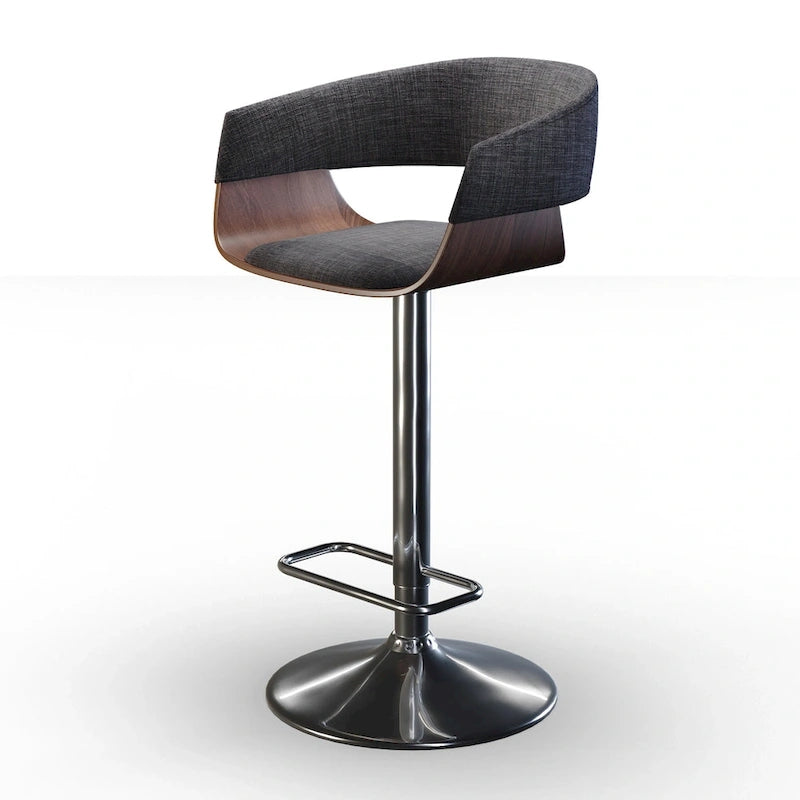Mid Century Modern 33 inch Adjustable Swivel Bar Stool