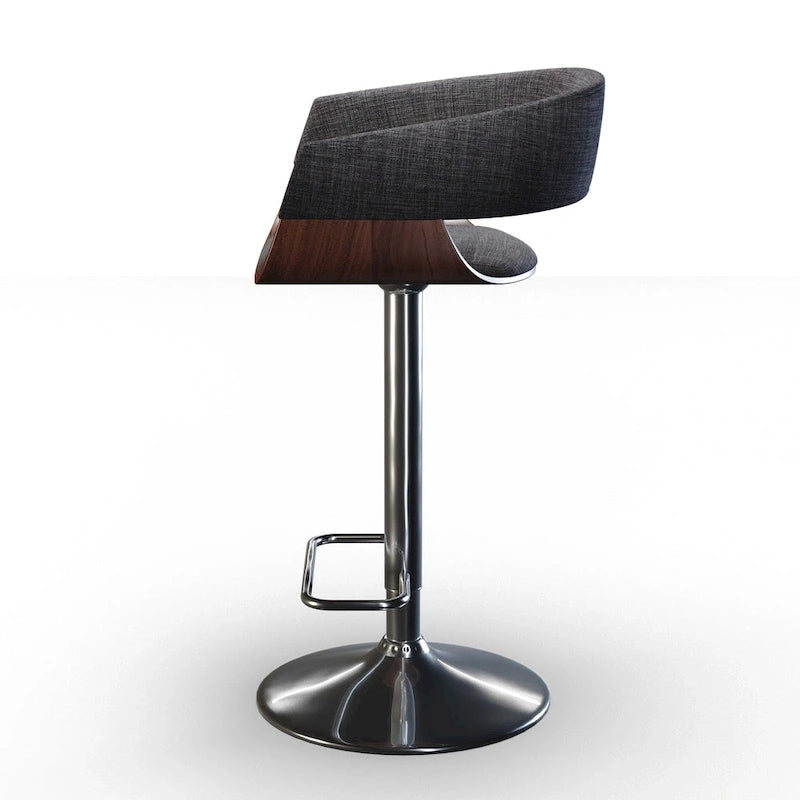 Mid Century Modern 33 inch Adjustable Swivel Bar Stool