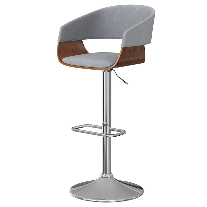 Mid Century Modern 33 inch Adjustable Swivel Bar Stool