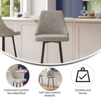 Gepolsterte Barhocker mit Metallgestell, 2er-Set