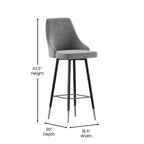 Gepolsterte Barhocker mit Metallgestell, 2er-Set