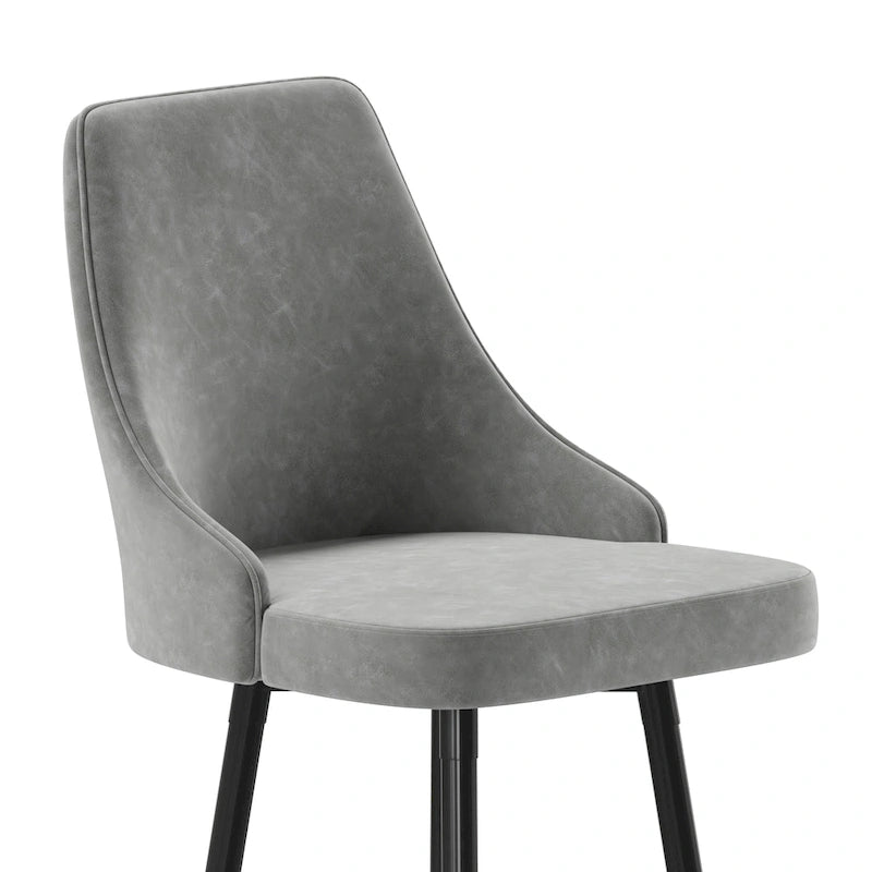 Gepolsterte Barhocker mit Metallgestell, 2er-Set