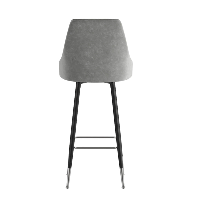 Gepolsterte Barhocker mit Metallgestell, 2er-Set