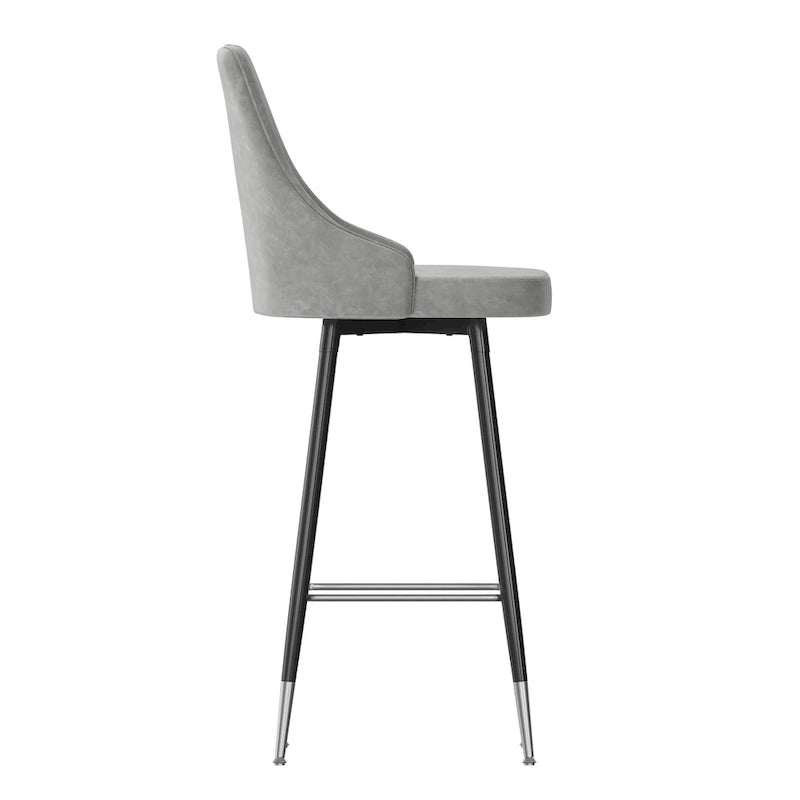 Gepolsterte Barhocker mit Metallgestell, 2er-Set