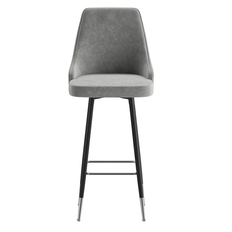 Gepolsterte Barhocker mit Metallgestell, 2er-Set