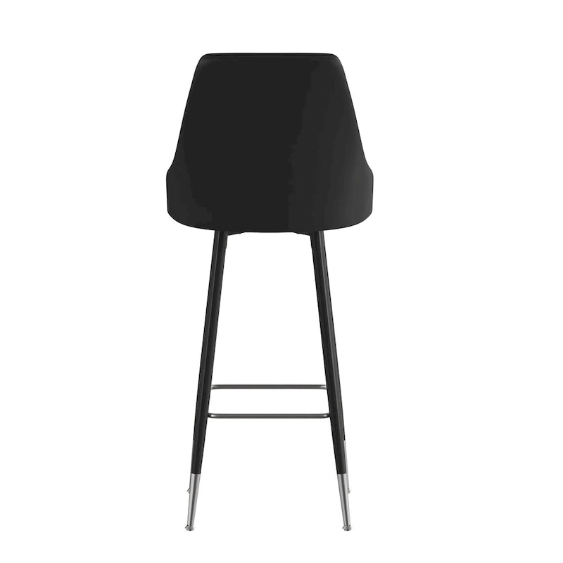 Gepolsterte Barhocker mit Metallgestell, 2er-Set