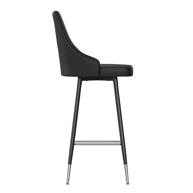 Gepolsterte Barhocker mit Metallgestell, 2er-Set