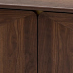 Moderner Walnussbrauner Couchtisch im Mid-Century-Stil mit 2 Schubladen