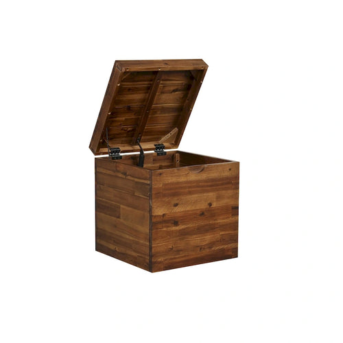 17.75 Dark Brown Storage Cube Trunk