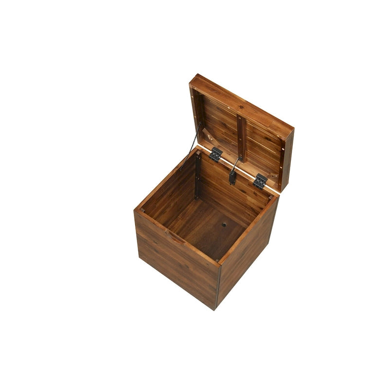 17.75 Dark Brown Storage Cube Trunk