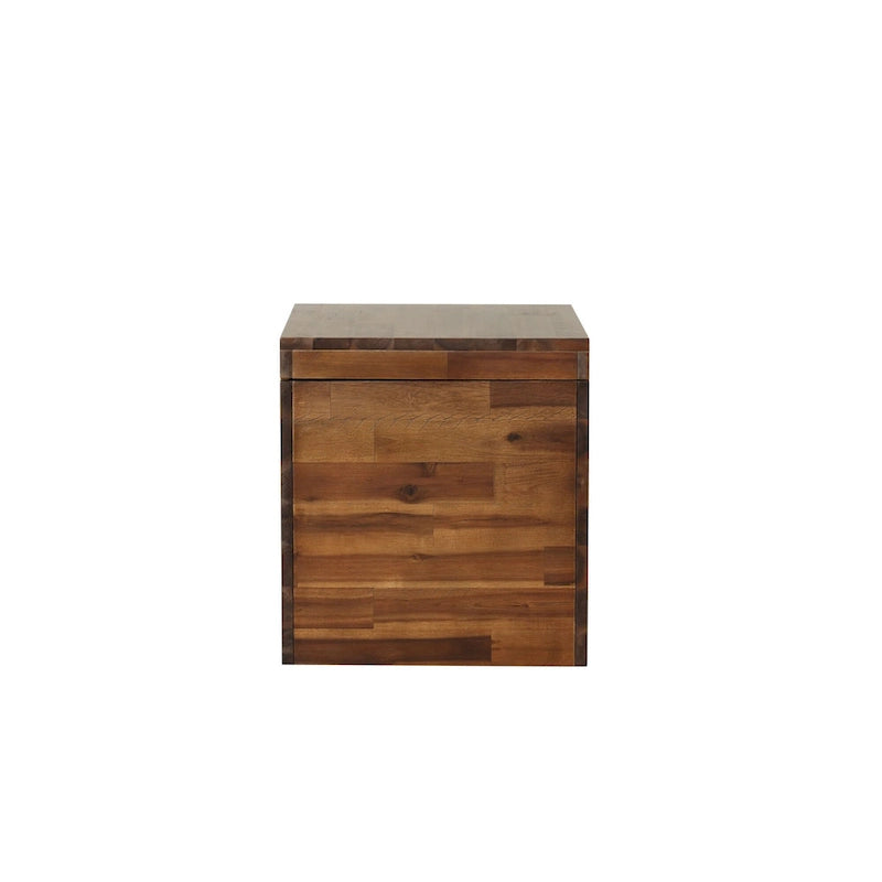 17.75 Dark Brown Storage Cube Trunk